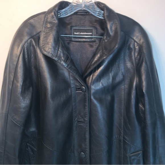 Bod & Christensen Black Mid Length Soft Leather Jacket - Picture 10 of 10